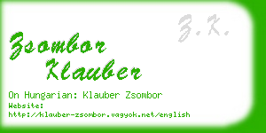 zsombor klauber business card